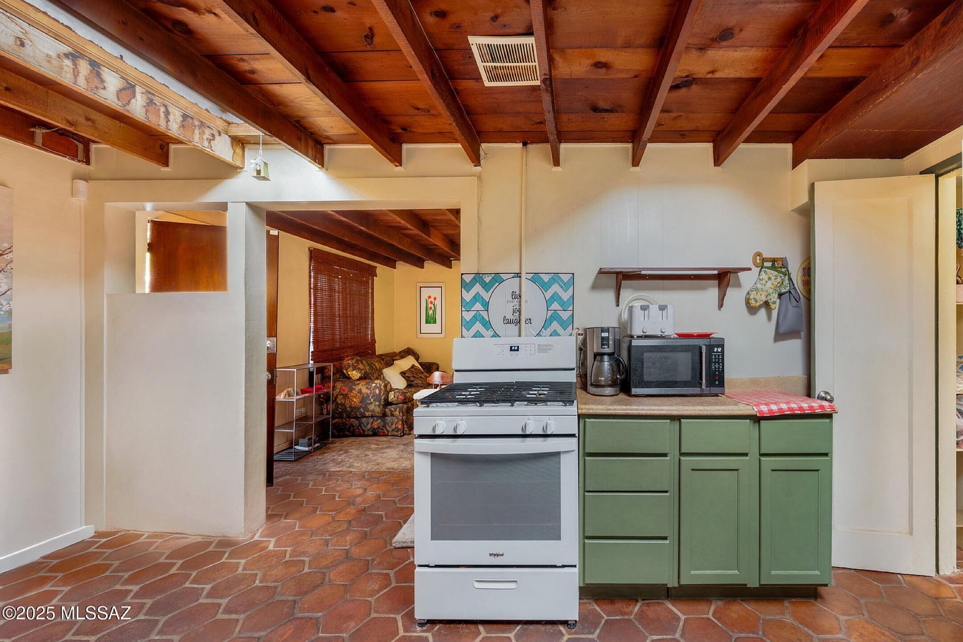 Kitchen toward the living area