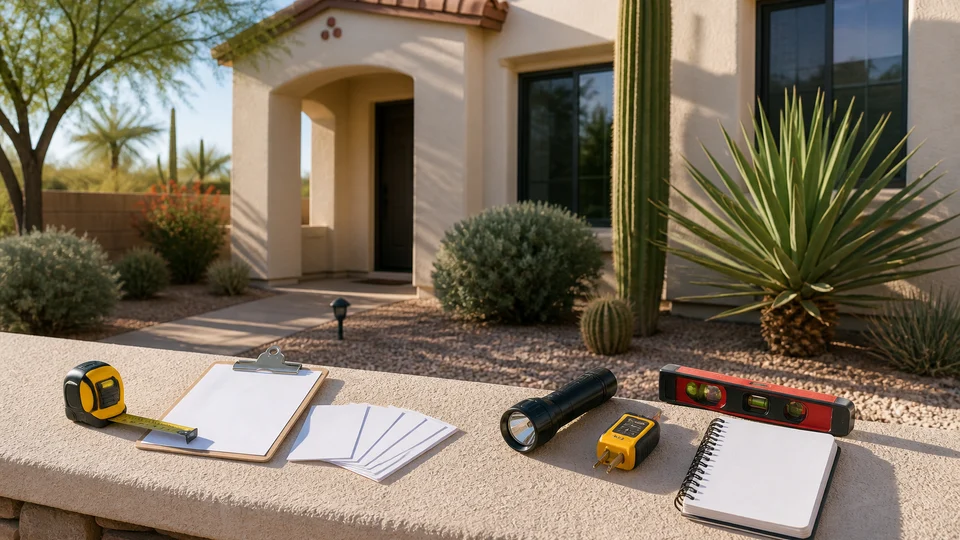 Representative home condition review scene with separate appraisal and inspection tools.